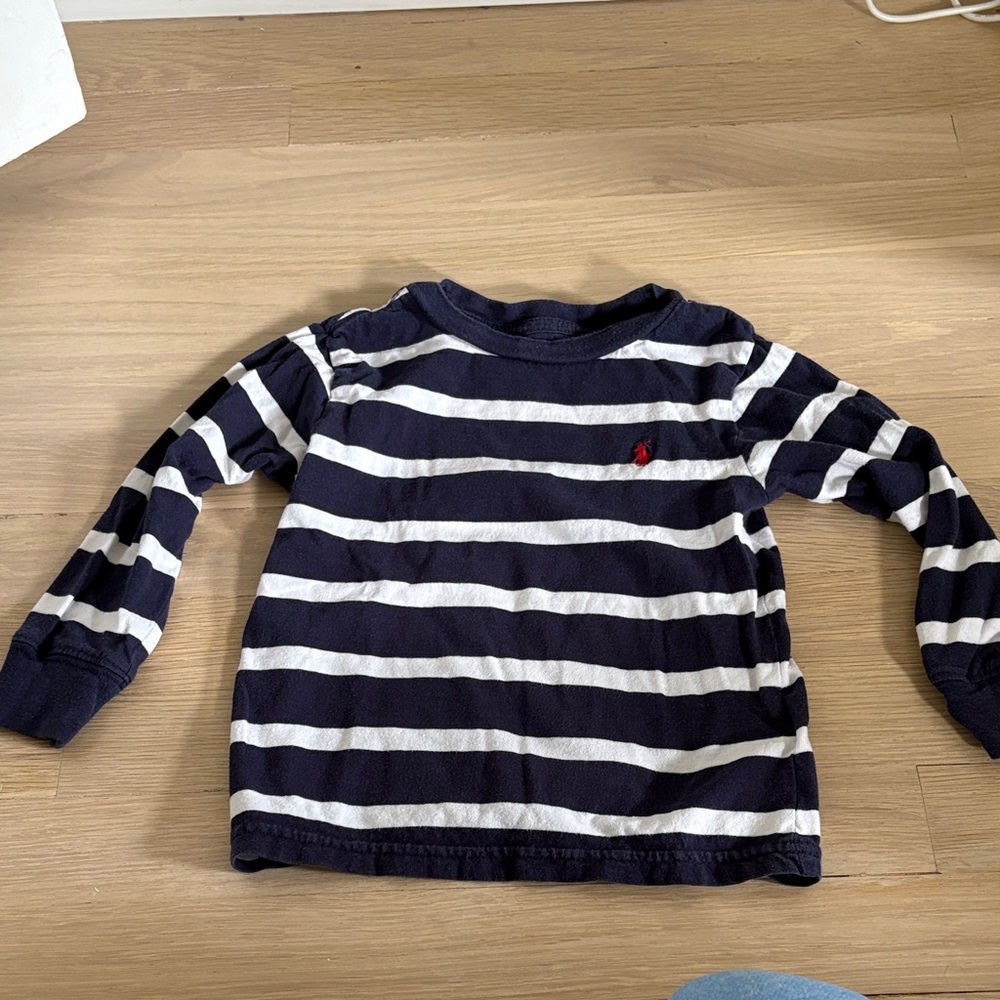 Striped Navy and White Kids Shirt